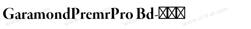 GaramondPremrPro Bd字体转换